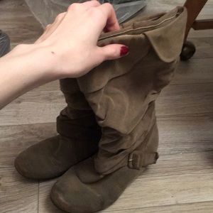Tan Mid-Calf Boots